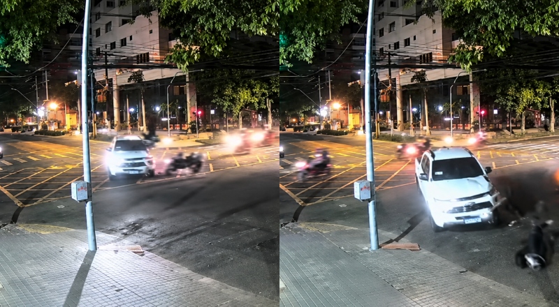 Cenas fortes: Veja o momento do acidente que tirou a vida de barbeiro em Manaus na noite desta quinta-feira; vídeo