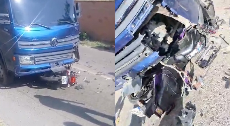 Urgente: acidente gravíssimo faz moto parar debaixo de caminhão no Tarumã; veja vídeos