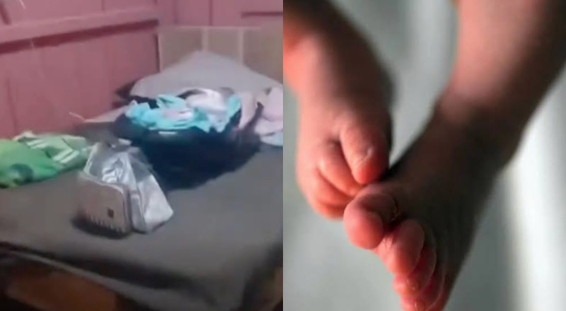 Bebê de 5 meses é abandonada morrendo de fome em quarto de hotel enquanto mãe curtia com novinhos; veja vídeo