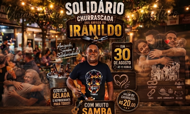 Amigos se unem em corrente de solidariedade para ajudar o músico Iranildo Lima