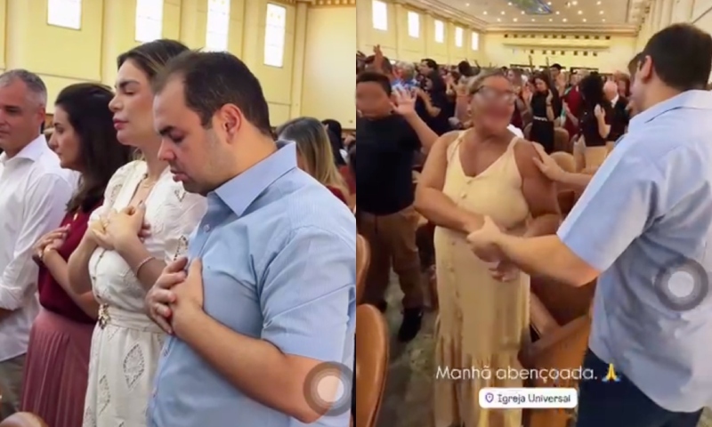 Igreja Universal vira palanque político para Roberto Cidade em domingo de culto em Manaus; veja vídeos