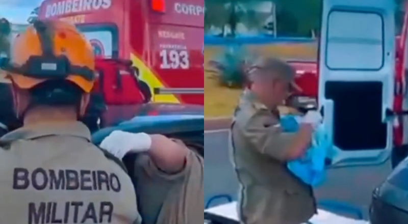 Veja o momento emocionante em que mulher dá a luz dentro de uma carro de aplicativo em via pública de Manaus; vídeo