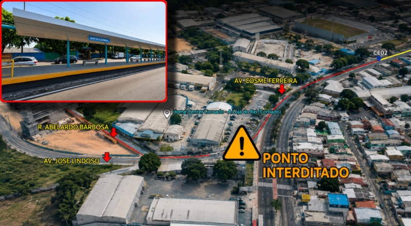 Atenção, passageiro: parada da Minivila Olímpica vai ficar fechada por 24 dias em Manaus