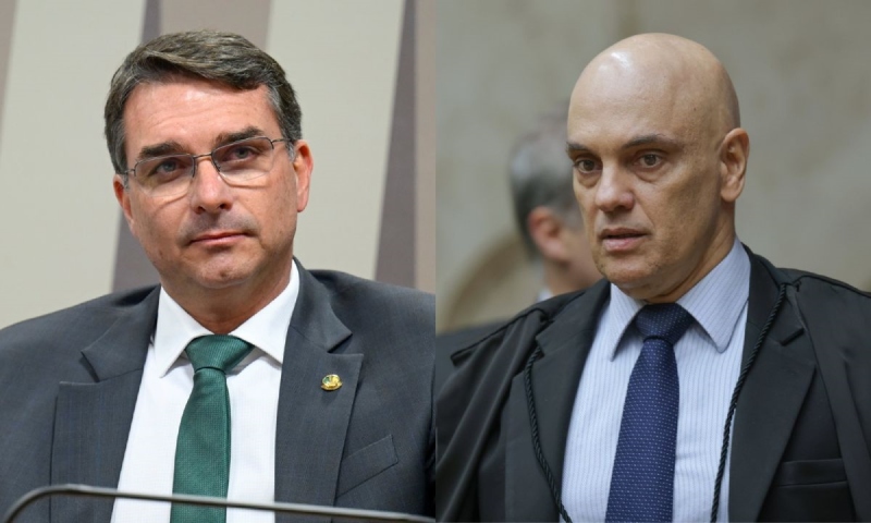 Flávio Bolsonaro cobra impeachment de Alexandre de Moraes após divulgação de mensagens com dono do Master