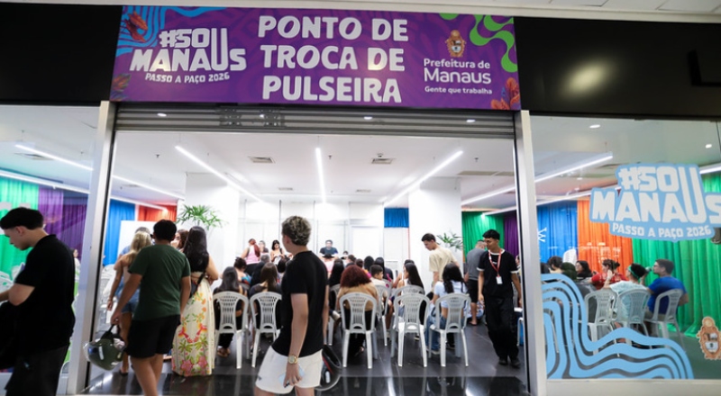 Última chance: Prefeitura prorroga retirada de pulseiras do Sou Manaus 2026 nesta quarta-feira