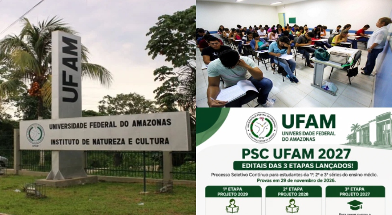 UFAM abre PSC 2027 e prazo para pedir isenção termina nesta sexta-feira; veja como participar