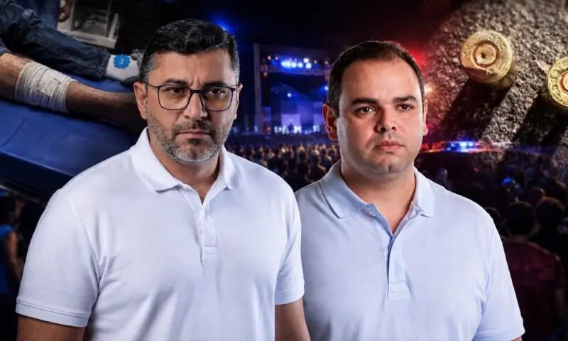 Manaus entregue ao crime: Capitão da PM é baleado durante comício de Roberto Cidade e Wilson Lima