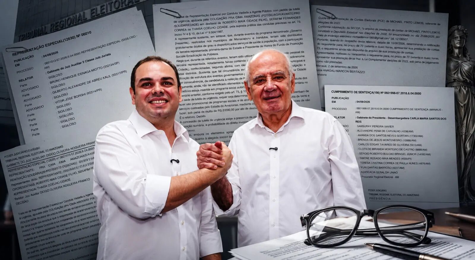 Bomba: Roberto Cidade e Serafim Corrêa entram na mira da Justiça após suspeitas de distribuição de óculos em troca de votos