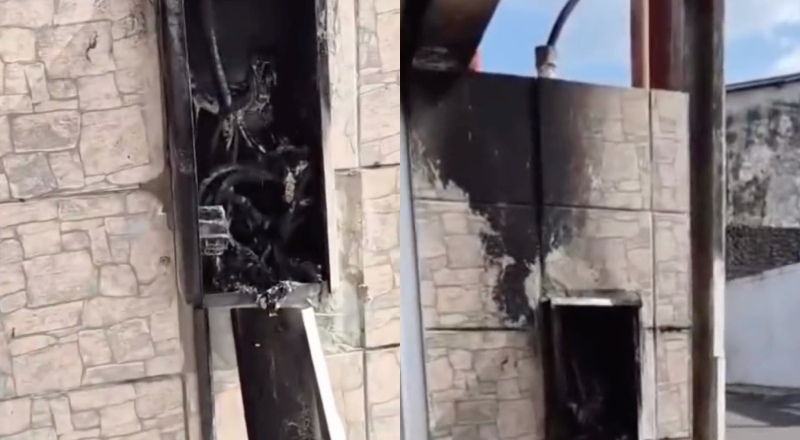 ”Acabou de pegar fogo”: Morador denuncia queima e princípio de incêndio em transformador da Âmbar Energia; veja vídeo