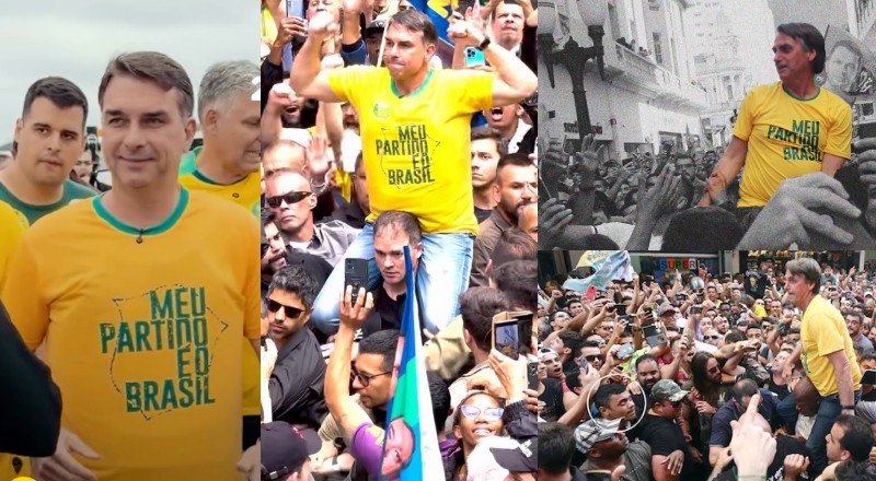 Simbólico: Flávio completa trajeto que Jair Bolsonaro não pôde por causa do atentado cometido por Adélio Bispo; veja vídeo