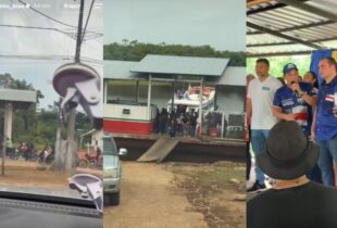 Prefeito de Caapiranga denuncia compra de combustível para carreata de Cidade e Wilson e é atacado pelo ex-prefeito Tico Braz em palanque; vídeo