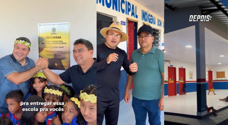 Prefeito Darlan Taveira inaugura quatro escolas e transforma a educação em áreas indígenas de Barreirinha; veja vídeo