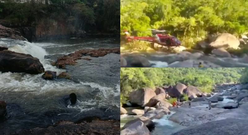 Jovem de 19 anos morre afogado após bater a cabeça em pedras durante banho de rio; veja vídeo
