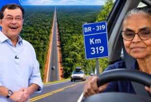 Eduardo Braga diz que mais de 800 km das BR-319 serão concluídos em 4 anos: "Até a Marina Silva vai poder passear"; veja vídeo