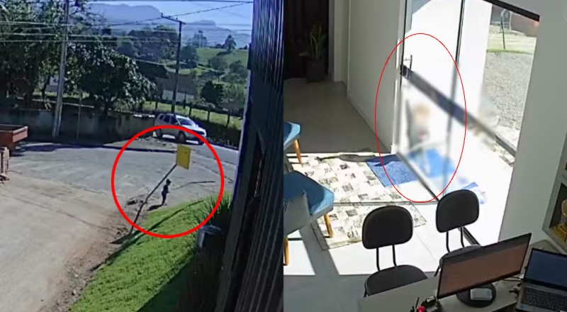 Bebê de 1 ano e 6 meses foge da creche e sai andando sozinho para buscar a mãe no trabalho; veja vídeo