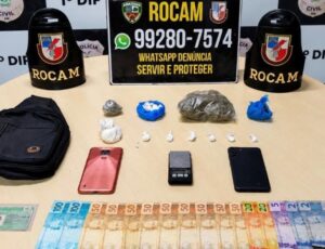 Foragido por tráfico é preso com porções de oxi, maconha e cocaína no Japiim; veja vídeo