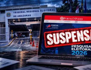 Desafiando o Judiciário, Portal O Poder divulga pesquisa da Pontual que estava suspensa pela Justiça e TRE-AM fixa multa de R$ 100 mil por hora