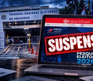 Desafiando o Judiciário, Portal O Poder divulga pesquisa da Pontual que estava suspensa pela Justiça e TRE-AM fixa multa de R$ 100 mil por hora