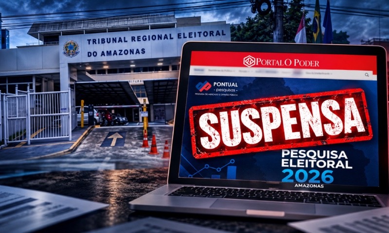 Desafiando o Judiciário, Portal O Poder divulga pesquisa da Pontual que estava suspensa pela Justiça e TRE-AM fixa multa de R$ 100 mil por hora