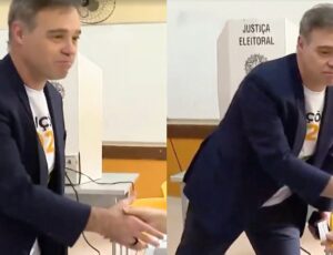 Neste momento: O ministro do STF André Mendonça votou em Brasília neste domingo de eleições