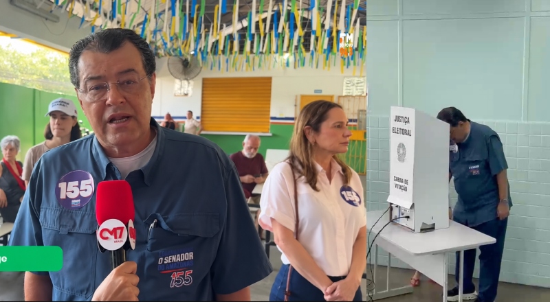 Eduardo Braga vota em Manaus e afirma: “A cadeira que eu represento no Congresso Nacional é do povo do Amazonas”; vídeo
