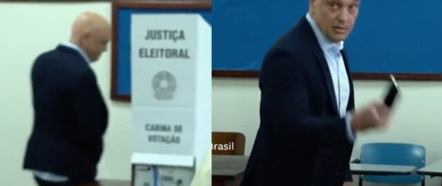 Sem dar entrevistas, Alexandre de Moraes entrega o celular e vota em São Paulo; veja vídeo