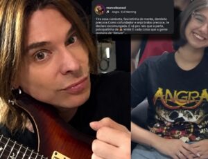 Ex-baterista do Angra, Marco Antunes faz ataques misóginos contra a deputada Duda Campopiano por ela usar camisa da banda