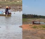 Rio Negro chega a 18,05 metros e seca avança no Cacau Pirêra; veja vídeo