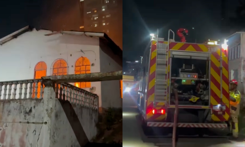 Incêndio consome casa e mobiliza três viaturas dos bombeiros no bairro Aleixo; veja vídeo