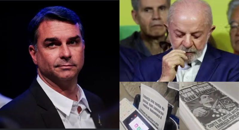 Impressão em série de panfletos contra Flávio Bolsonaro escancara a guerra suja eleitoral no Nordeste; veja vídeo