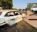 Grave acidente deixa casal ferido e carro destroçado na avenida Coronel Teixeira; veja vídeo