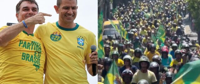 Douglas Ruas é declarado governador eleito no RJ e Flávio Bolsonaro comemora com motociata da vitória; veja vídeo