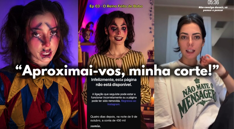 “Não matem o mensageiro”: conta de Katharina Zaparoli, a “Bobo da Corte”, é derrubada pela ‘turma do amor’; veja vídeo