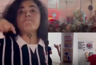 Esquerdopatas barraqueiros surtam ao serem filmados divulgando mentiras sobre Flávio Bolsonaro; veja vídeo