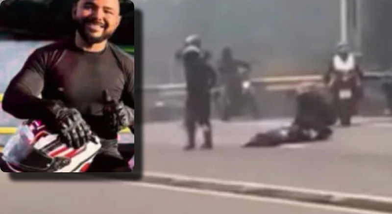 Motociclista sofre acidente trágico após perder controle e bater em proteção metálica
