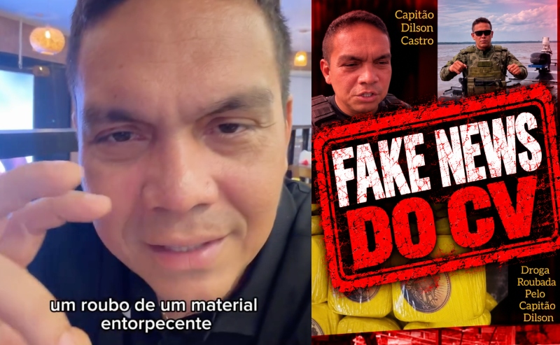 Capitão Dilson aciona polícia após ser acusado pelo CV de “arrochar” 2,5 toneladas de drogas no AM; veja vídeo
