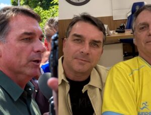 Flávio Bolsonaro faz 1ª visita a Jair Bolsonaro desde suspensão do STF e se emociona ao reencontrar o pai; vídeo