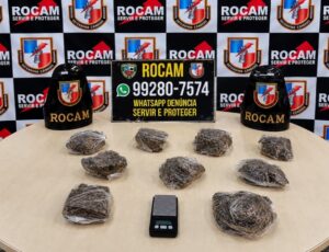 ROCAM apreende drogas durante patrulhamento no bairro Santo Agostinho, em Manaus