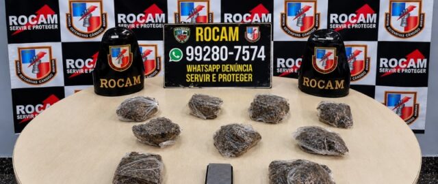 ROCAM apreende drogas durante patrulhamento no bairro Santo Agostinho, em Manaus