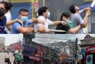 Humanidade! População se une aos bombeiros no combate a incêndio no Centro de Manaus; veja vídeo