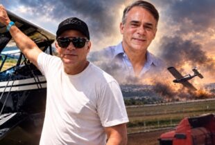 Montagem de Victor Simões com imagem ilustrativa de acidente de avião
