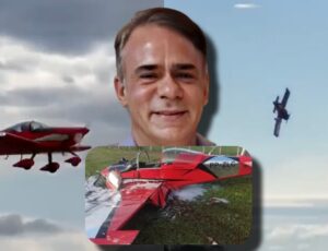 Montagem sobre a queda de avião que matou Victor Simões em São Paulo