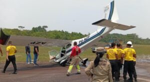 Avião de pequeno porte perde roda durante pouso no Aeroporto de Manicoré, no interior do Amazonas