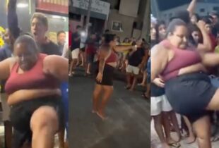 Vulgo ‘Pequena Rasputia’ espanca mulher enquanto população aplaude o espetáculo de horror; veja vídeo