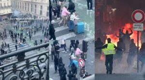Turistas chegam à França em meio à quebradeira dos protestos; governo adota toques de recolher; veja vídeo