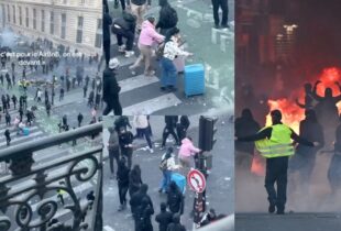 Turistas chegam à França em meio à quebradeira dos protestos; governo adota toques de recolher; veja vídeo
