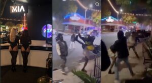 Soco tracado, chinelo voando e tiroteio: homens apaixonados disputam os corações das ‘damas da noite’ em frente de boate; veja vídeo