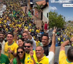 Flávio Bolsonaro reúne multidão de apoiadores em Marabá (PA) antes de agenda em Manaus; veja vídeo