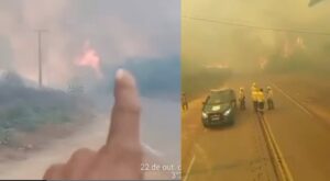 Urgente: Incêndio volta a se espalhar em Autazes e toma conta da estrada do município; veja vídeo