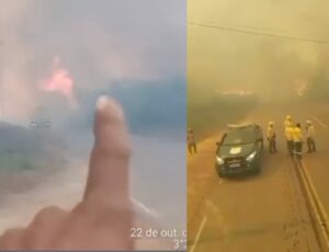 Urgente: Incêndio volta a se espalhar em Autazes e toma conta da estrada do município; veja vídeo